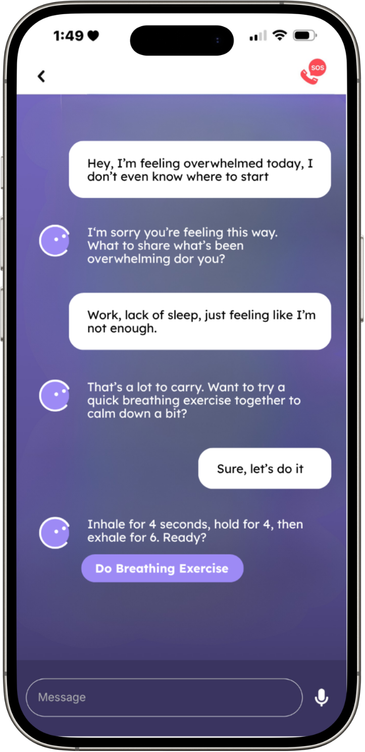 eve and ai 應用:與 AI 夥伴「ai」的一段支持性對話